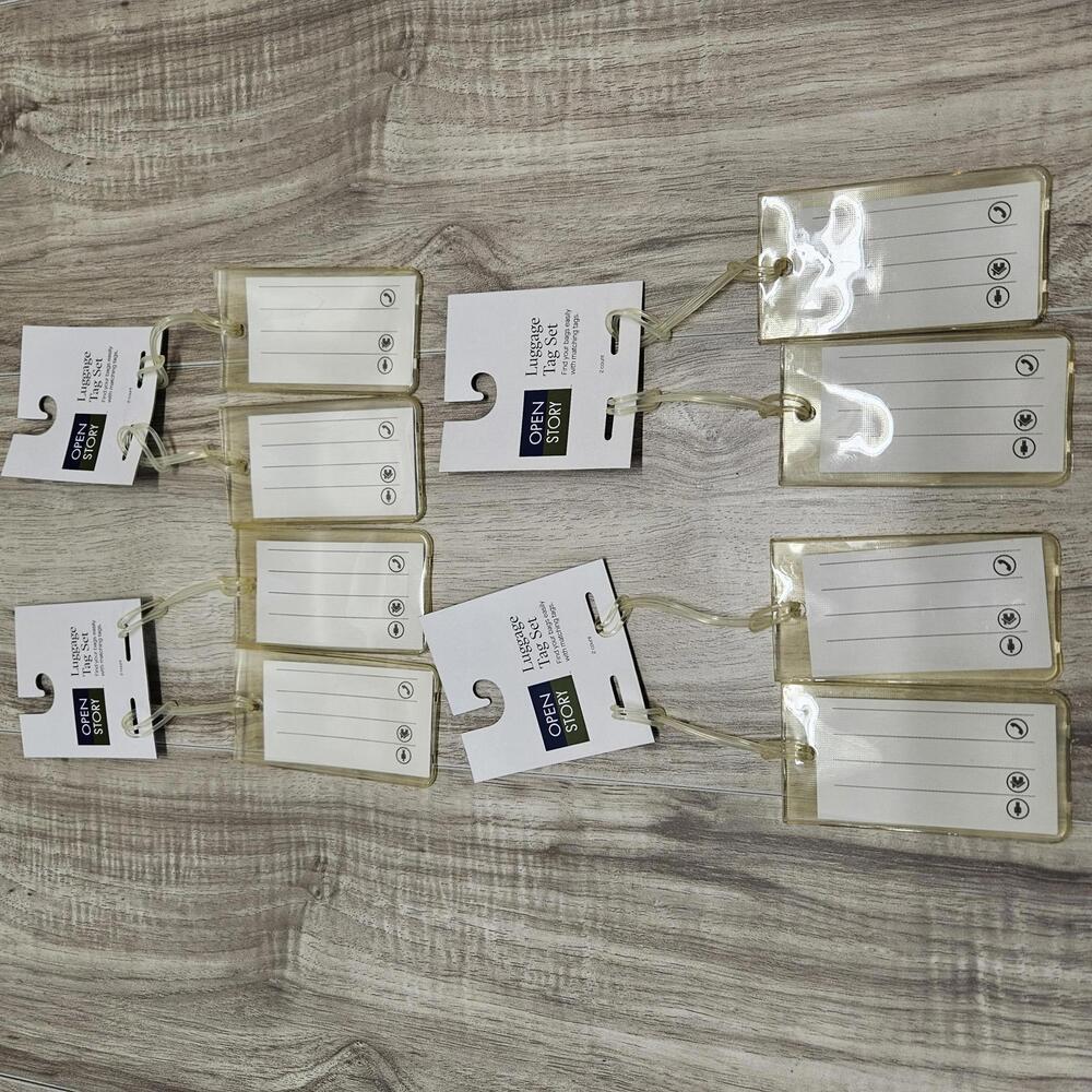 New Lot Of 4 Open Story Luggage Tag Set, 2 Count Each
